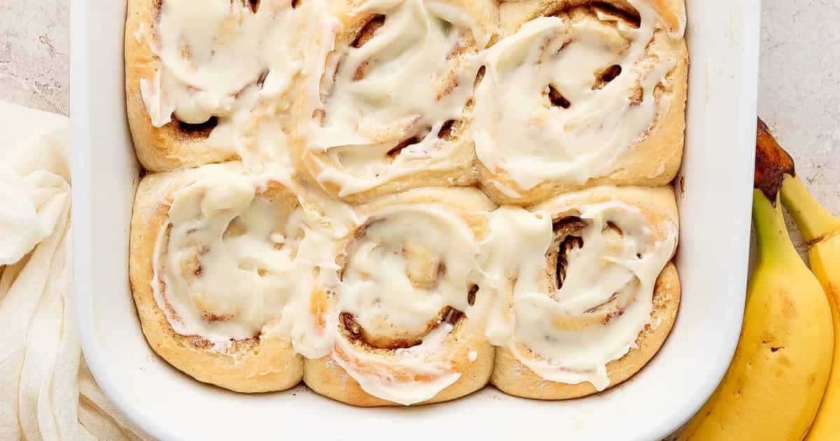 Make Extraordinary Banana Bread Cinnamon Rolls with Brown Butter Icing